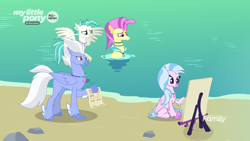 Size: 1920x1080 | Tagged: safe, screencap, ocean flow, silverstream, sky beak, terramar, classical hippogriff, hippogriff, seapony (g4), uprooted, brother and sister, discovery family logo, easel, family, father and child, father and daughter, father and son, female, husband and wife, like father like daughter, like father like son, like mother like daughter, like mother like son, male, mother and child, mother and daughter, mother and son, parent and child, quartet, siblings