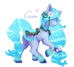 Size: 782x711 | Tagged: safe, artist:clarichi, oc, oc:silent realm, original species, pond pony, pony, eyes closed, female, mare, simple background, solo, transparent background