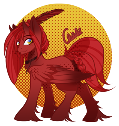 Size: 849x895 | Tagged: safe, artist:clarichi, oc, oc:red feather, pegasus, pony, female, mare, solo