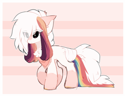 Size: 1600x1234 | Tagged: safe, artist:little-sketches, oc, oc:ayaka, earth pony, pony, alternate design, bandana, chest fluff, ear fluff, female, ponified, species swap, tail wrap