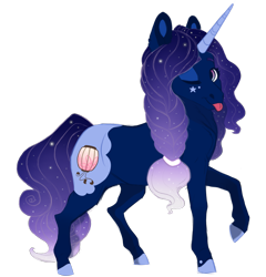 Size: 2875x3000 | Tagged: safe, artist:venommocity, oc, oc:noctis, pony, unicorn, female, mare, simple background, solo, tongue out, transparent background