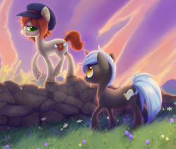 Size: 1170x990 | Tagged: safe, artist:dawnfire, oc, earth pony, pony, unicorn, duo