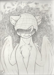 Size: 2186x3000 | Tagged: safe, artist:airfly-pony, oc, oc:wing hurricane, pony, lineart, rcf community, sketch, solo, traditional art