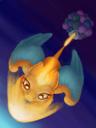 Size: 564x752 | Tagged: safe, artist:pa-kalsha, pony, balloon, charizard, pokémon, ponified