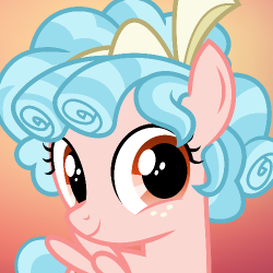 Size: 250x250 | Tagged: source needed, useless source url, safe, cozy glow, pegasus, pony, bow, cozybetes, cute, female, filly, freckles, gradient background, hair bow, smiling, solo