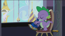 Size: 510x287 | Tagged: safe, edit, screencap, spike, dragon, princess spike (episode), animated, gif, solo