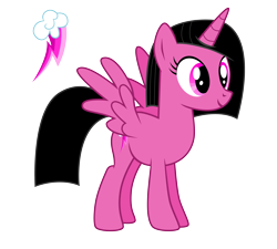 Size: 5000x4500 | Tagged: safe, artist:northernthestar, oc, oc:pink rainboom, alicorn, pony, absurd resolution, alicorn oc, female, mare, recolor, simple background, solo, transparent background