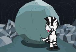 Size: 4748x3247 | Tagged: safe, artist:tsabak, oc, oc only, zebra, boulder, male, running, solo, vector