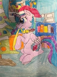 Size: 400x539 | Tagged: safe, artist:wolfspiritclan, oc, oc:pony adean, alicorn, christmas, hearts warming day, holiday