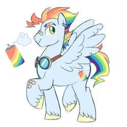 Size: 1000x1000 | Tagged: safe, artist:miatsukyyy, oc, oc:blizzard, pegasus, pony, male, offspring, parent:rainbow dash, parent:soarin', parents:soarindash, simple background, solo, stallion, white background