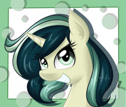 Size: 2000x1700 | Tagged: safe, artist:crayoneslapiz, oc, pony, unicorn, bust, female, mare, portrait, solo