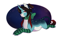 Size: 1114x718 | Tagged: safe, artist:royvdhel-art, oc, oc only, oc:annie belle, pony, unicorn, clothes, commission, digital art, female, gift art, mare, pregnant, simple background, socks, solo, striped socks, transparent background