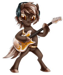 Size: 1000x1200 | Tagged: safe, artist:heilos, oc, oc:moonlight sonata, earth pony, pony, guitar, musical instrument, solo