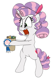 Size: 579x852 | Tagged: safe, artist:bennimarru, sweetie belle, alternate hairstyle, bipedal, candy, clothes, costume, food, implied cozy glow, nightmare night, open mouth, smiling, solo