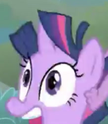 Size: 236x269 | Tagged: safe, screencap, spike, twilight sparkle, dragon, unicorn, feeling pinkie keen, cropped, faic, offscreen character, solo focus