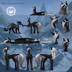 Size: 3000x3000 | Tagged: source needed, safe, artist:nsilverdraws, oc, oc:tiberius aldrake, alicorn, pony, alicorn oc, male, original character do not steal