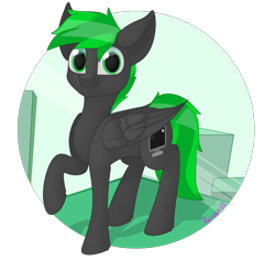 Size: 2964x2796 | Tagged: safe, artist:notmywing, oc, oc:bytewave, pegasus, pony, solo, ych result