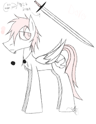 Size: 888x1150 | Tagged: safe, artist:didun850, oc, oc only, oc:peace dove, pegasus, pony, chest fluff, jewelry, male, necklace, pegasus oc, reference sheet, simple background, solo, stallion, sword, transparent background, weapon, wings