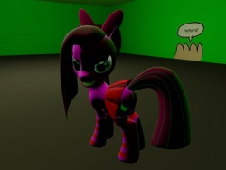 Size: 1024x768 | Tagged: safe, artist:nightmenahalo117, oc, oc only, oc:sweetmena, pony, 3d, bow, butt, clothes, grin, smiling, socks, solo, striped socks