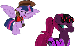 Size: 14880x9129 | Tagged: safe, alternate version, artist:ejlightning007arts, edit, tempest shadow, twilight sparkle, twilight sparkle (alicorn), alicorn, pony, drool, female, flying, heart eyes, lesbian, one eye closed, overwatch, shipping, simple background, sniper, team fortress 2, tempestlight, transparent background, twilight sniper, vector, widowmaker, widowtempest, wingding eyes, wings, wink