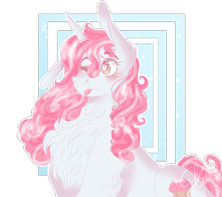 Size: 4500x4000 | Tagged: safe, artist:6-fingers-lover, oc, oc:cupcake, pony, unicorn, absurd resolution, bust, chest fluff, female, mare, one eye closed, portrait, solo, tongue out, wink