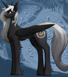 Size: 454x519 | Tagged: source needed, safe, artist:nsilverdraws, oc, oc:tiberius aldrake, alicorn, pony, alicorn oc, solo