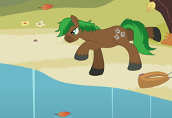 Size: 9500x6500 | Tagged: safe, artist:northernthestar, oc, oc:jaeger sylva, earth pony, pony, absurd resolution, leaf, male, solo, stallion, yoke