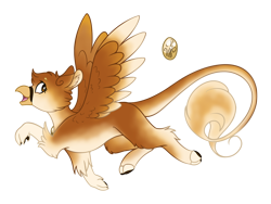 Size: 1280x961 | Tagged: safe, artist:sketchthebluepegasus, oc, oc:betty, griffon, eared griffon, female, pale belly, simple background, solo, transparent background