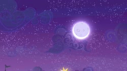 Size: 1920x1080 | Tagged: safe, screencap, the summer sun setback, moon, night, no pony