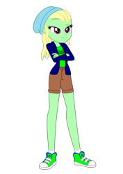 Size: 1124x1590 | Tagged: safe, artist:biggernate91, editor:biggernate91, oc, oc only, oc:joy stick, equestria girls, beanie, clothes, converse, hat, inkscape, shoes, shorts, sneakers, solo, vector