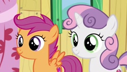 Size: 1920x1080 | Tagged: safe, screencap, scootaloo, sweetie belle, pony, the last crusade