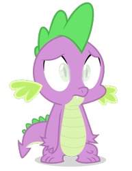 Size: 425x550 | Tagged: artist needed, safe, edit, editor:undeadponysoldier, spike, dragon, blind, male, sad, simple background, solo, transparent background, vector