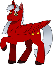 Size: 972x1188 | Tagged: safe, artist:69beas, oc, oc only, oc:draco scales, alicorn, pony, 2020 community collab, alicorn oc, colored hooves, derpibooru community collaboration, folded wings, looking at you, male, raised hoof, simple background, smiling, solo, stallion, transparent background, wings