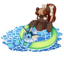 Size: 1000x900 | Tagged: safe, artist:loyaldis, oc, oc only, oc:barista, pegasus, pony, armpits, cute, female, mare, ocbetes, pokémon, simple background, transparent background, vaporeon