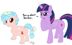 Size: 4096x2564 | Tagged: safe, alternate version, artist:poniidesu, cozy glow, twilight sparkle, twilight sparkle (alicorn), alicorn, pegasus, pony, the ending of the end, a better ending for cozy, bow, butt, cozy glutes, cozybetes, cute, duo, duo female, female, magic, petrification, plot, reversal, simple background, transparent background