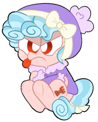 Size: 565x705 | Tagged: safe, artist:pinkiespresent, cozy glow, pegasus, pony, frenemies (episode), angry, clothes, cozy glow is not amused, cozybetes, crossed hooves, cute, female, filly, foal, madorable, sitting, solo, tongue out, white pupils, winter outfit