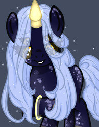 Size: 2500x3225 | Tagged: safe, artist:heidi, oc, oc:lunaria nubium, pony, unicorn, four eyes, ring