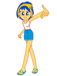 Size: 1024x1364 | Tagged: safe, artist:mlpfan3991, edit, oc, oc:flare spark, better together, equestria girls, i'm on a yacht, equestria girls-ified, sandals, vector, vector edit