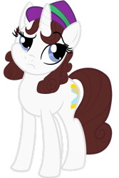 Size: 600x900 | Tagged: safe, artist:sixes&sevens, pony, unicorn, doctor who, eyeroll, female, hat, mare, ponified, romana, romana i, simple background, solo, transparent background