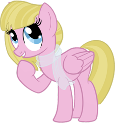 Size: 850x900 | Tagged: safe, artist:sixes&sevens, pegasus, pony, clothes, doctor who, female, mare, ponified, romana, romana ii, scarf, simple background, solo, transparent background