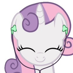 Size: 1000x1000 | Tagged: safe, artist:duskyzombie, edit, editor:eddy original, sweetie belle, pony, unicorn, growing up is hard to do, animated, bust, cute, diasweetes, earbuds, edited gif, female, headbob, mare, older, older sweetie belle, party soft, portrait, simple background, solo, transparent background