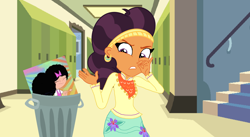 Size: 1874x1024 | Tagged: safe, saffron masala, equestria girls, equestria girls-ified, frizzy hair, isabella garcia shapiro, phineas and ferb