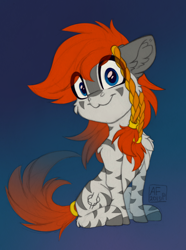 Size: 2606x3500 | Tagged: safe, artist:airfly-pony, oc, oc only, oc:zafer, zebra, chibi, looking at you, patreon, patreon reward, smiling, solo, zebra oc