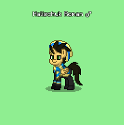 Size: 396x398 | Tagged: safe, oc, oc only, oc:malischuk roman, alicorn, pony, alicorn oc, cap, clothes, green background, hat, male, pony town, scarf, simple background, solo