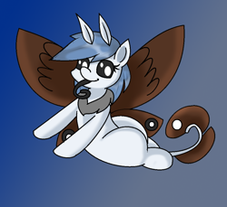 Size: 968x888 | Tagged: safe, artist:pencil bolt, oc, oc:soffies, moth, mothpony, original species, pony, female, looking at you, solo