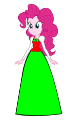 Size: 550x930 | Tagged: safe, artist:cartoonmasterv3, pinkie pie, human, equestria girls, christmas, clothes, female, holiday, long skirt, simple background, skirt, solo, transparent background, vector