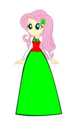 Size: 550x930 | Tagged: safe, artist:cartoonmasterv3, fluttershy, human, equestria girls, christmas, clothes, female, holiday, long skirt, simple background, skirt, solo, transparent background, vector