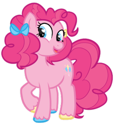 Size: 900x1000 | Tagged: safe, artist:bubaiuv, pinkie pie, pony, alternate design, simple background, solo, transparent background