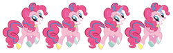 Size: 1054x324 | Tagged: safe, artist:greenmarta, pinkie pie, alicorn, earth pony, pegasus, pony, unicorn, alicornified, crossover, fusion, lego, pinkiecorn, race swap, simple background, the lego movie, unikitty, white background, xk-class end-of-the-world scenario