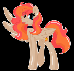 Size: 2767x2650 | Tagged: safe, artist:missmele-madness, oc, oc:mahari, pegasus, pony, black background, female, mare, simple background, solo, tongue out